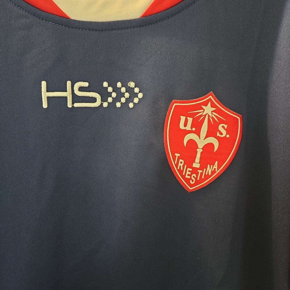 HS U.S. Triestina Long Sleeve Soccer Training Jersey Navy Red White Athletic XL - Picture 3 of 14
